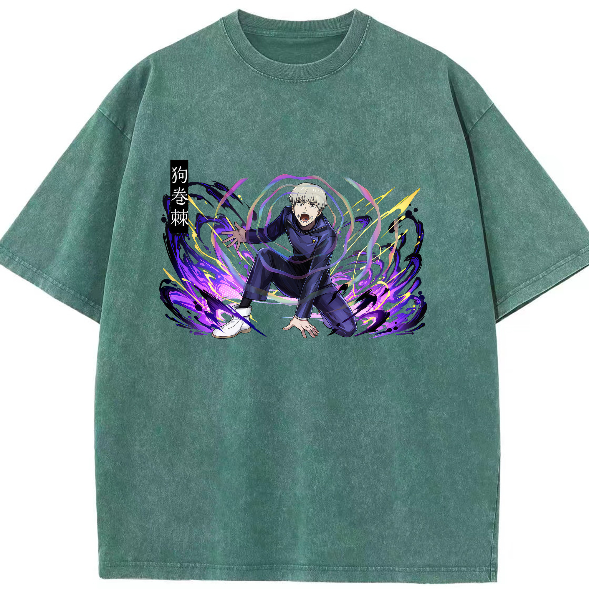 （画像用） 呪術廻戦 Jujutsu Kaisen 綿100% ヴィンテージ風 半袖Tシャツ（フロントプリント）
